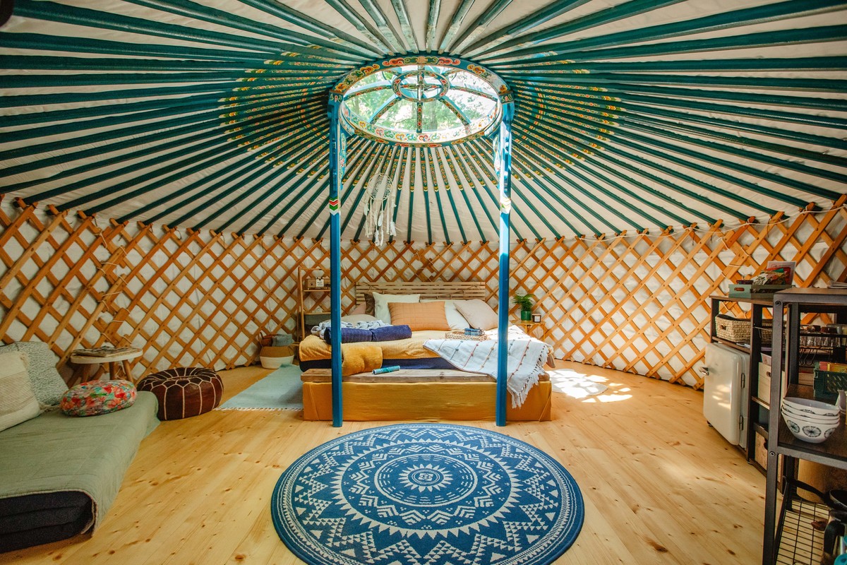 Glamping v mongolské jurtě s wellness